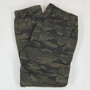 Sanctuary Standard Surplus Camo Cargo Jogger Pants S Ankle Zip Green Military